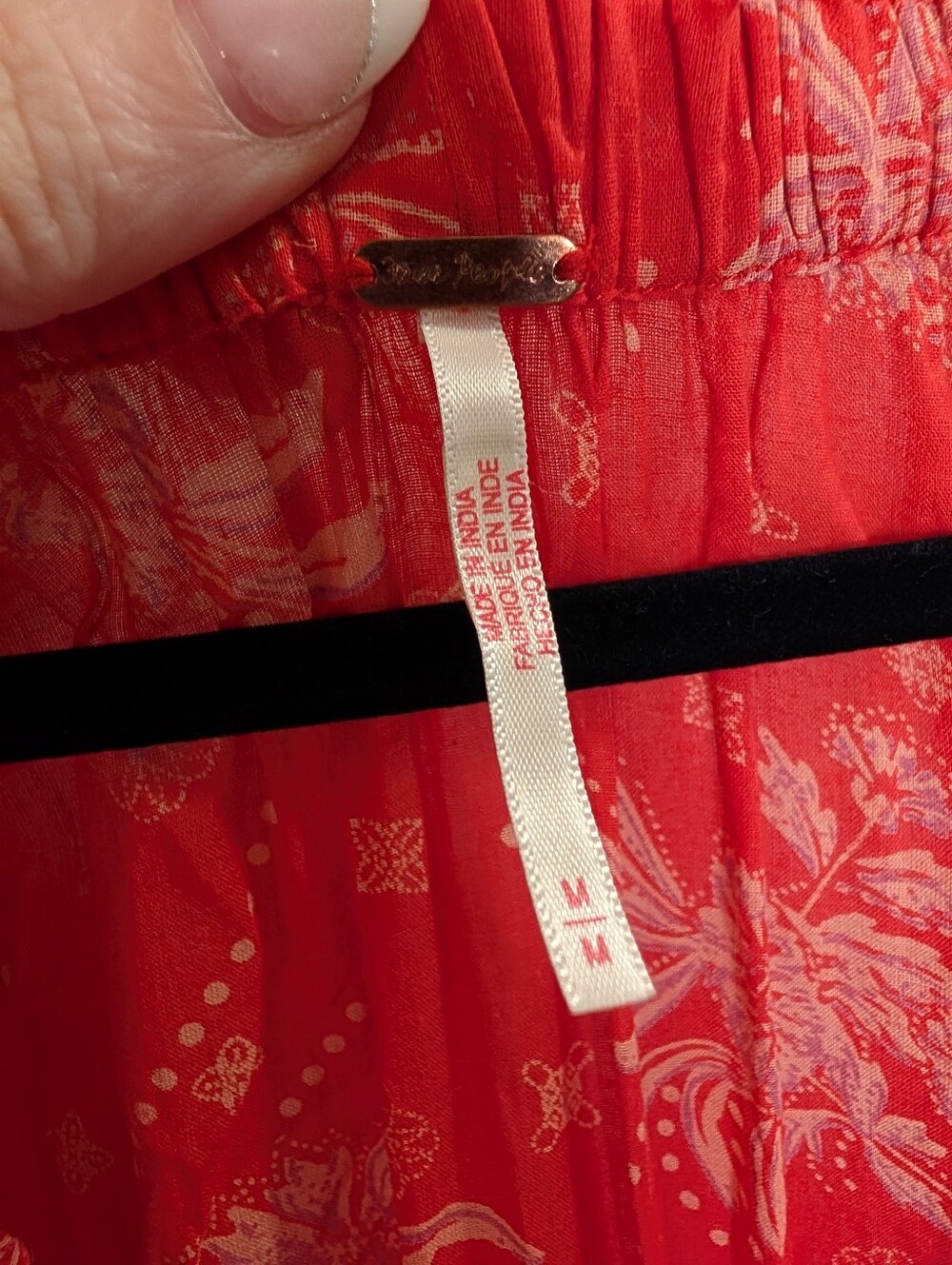 Free People Golden Hour Maxi Dress Red Floral Boho Prairie Romantic Medium - Picture 3 of 7